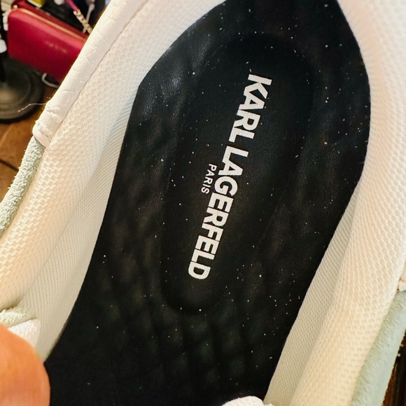 NWT Karl Lagerfeld Paris Suede Platform Low-Top Sneaker FULL INCLUSION - Picture 13 of 16